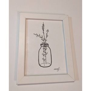 Plant Wall Art Print White Frame Boho Home Decor